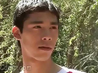 Twinks go for outdoor xxx exercises