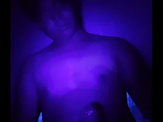 Asian Twink Jacks Off and Cums 5 &lpar;With Blacklight&rpar;