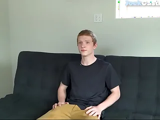 Auditioning ginger jerking off until cumshot
