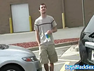 Muscular Blacg Gay Dude Fuck White Twink With His BBC 05