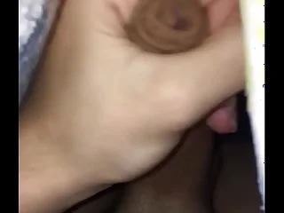 Gay Twink masturbating under the Sheets