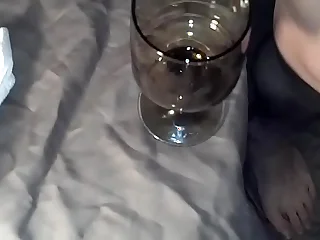 Asian twink multi cum in glass 4