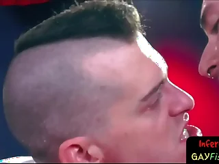 Well lubed twink left gaping by fist