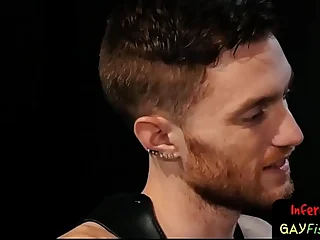 Cute bdsm twink warms up hunks asshole