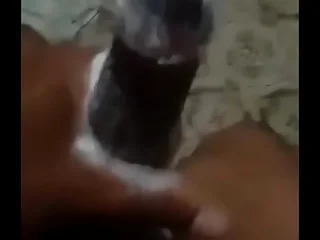 Extreme masturbation of an expatriate dedicated to his girlfriend&period;